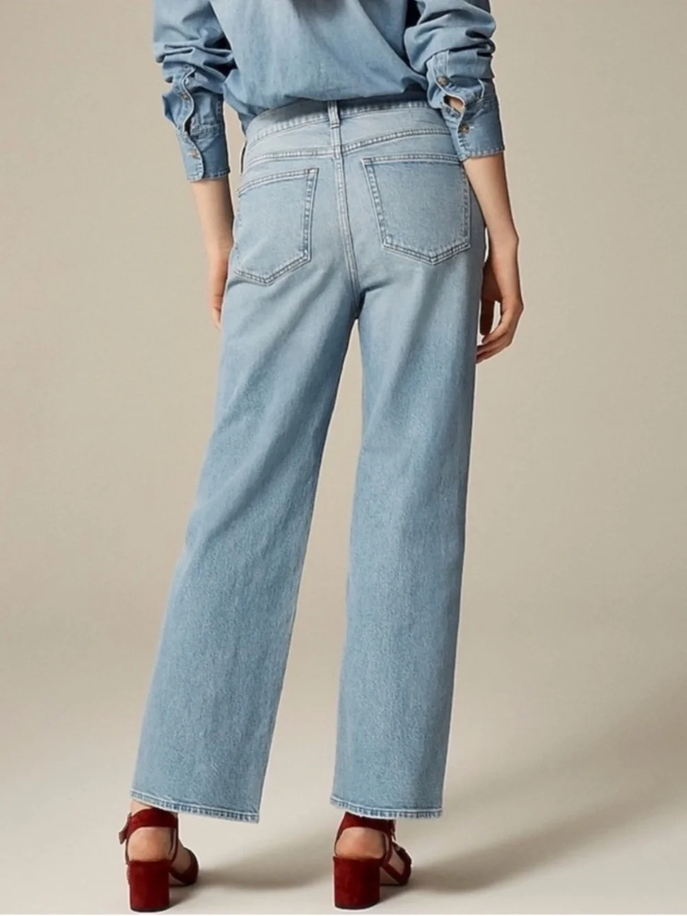 J. Crew Slim Wide Leg Jeans Blue Size 27 Petite